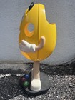 M m Yellow Candy Character 40       Large Life Size Store Display On Wheels 