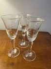 Trio Of Vintage Etched Cordial Stemware