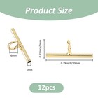 12pcs Pin To Pendant Converter Brass Brooch Pendant Converters Golden Brooch    