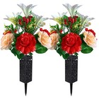Cemetery Headstone Flower Saddle -outdoor Grave Decorations    mixed Saddle Of 