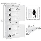 72  Kitchen Storage Cabinet Pantry Cupboard With 4 Doors   Adjustable Shelves