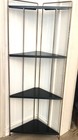 Mid Century Modern Multi Level Triangular Corner Metal Shelving Unit