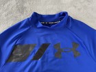 Under Armour Cold Gear Long Sleeve Fitted Compression Mock Shirt Mens M Blue