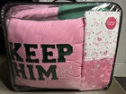 Juicy Couture Reversible  dump Him keep Him  6 Piece Twin Comforter Bed Set New