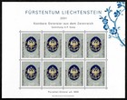 Liechtenstein 2001 Full Sheets Easter Eggs From The Tsarist Empire  Mnh  B05g