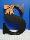 Extra Large Black  Wooden Letter  S Wall Door Decor Initial 20    X 12 5  Tall