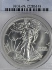 1987 American Silver Eagle Ase Dollar Pcgs Ms69  999 Fine Silver Bullion