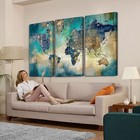 Pogusmavi Canvas Wall Art For Living Room - World Map Wall Decor - Large Wall   