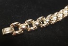 Pristine Vintage 1940s De Farre Machine-age Gold-tone Gate Link Bracelet       