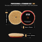Spta 1pc 3 5 6 Inch Wool Polishing Pad T140 Yellow Heavy Cut For Car Buffing