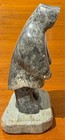 Large Inuit Eskimo Native Hunter Man With Spear On Stone Base Carving By Dimu