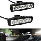 2 4pcs 6inch 18w Led Work Light Bar Flood Fog Lamp Offroad Driving Truck Suv Atv
