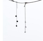 Women 925 Sterling Silver Elegant Crystal Tassel Dangle Earring Allergy Free