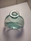 Hand Blown Clear Glass Bottle vase 5 3 4 Tall 4 Inches Wide