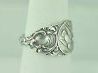 Dainty Solid 925 Sterling Silver Birds Nest Adjustable Spoon Ring