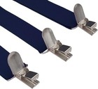 Mens Braces Suspenders Black X Back Heavy Duty Biker Snowboard Trousers
