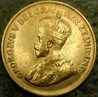 1936 Canada Cent Lovely Au Red Brown King George V Canadian Penny