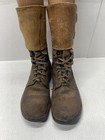 Wwii Us Army M-1943 Combat Boots Double Buckle Leather Roughout Field  8 5 Ee