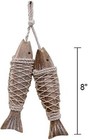 Antique Wood Fish Decor Decorative Wooden Hanging Fish Nautical Set Of 4