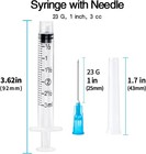 100 Pack 3ml Luer Lock Syringes With 23g 1  Needle Sterile Disposable Lab Steril