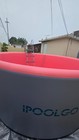 Ipoolgo 10ft X 4ft Round Above Ground Air Pool Gray pink     No Pump Or Filter