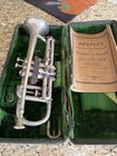 Conn New Wonder 1924 Silver-plated Brass Bell Cornet W  Case Beginner