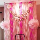 Crepe Paper Streamers 4 Rolls 328ft  Pack Of Metallic Rose Gold