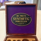 Vintage De Trey s Synthetic Porcelain Caulk Dentistry Wooden Box Old Advertising