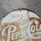 Vintage Large Pepsi Cola Bottle Cap Metal Sign Retro Stout Sign Co Gas