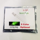 50pcs 12v 5mm Led 9v - 12v Gauge Cluster Instrument 50 Count  pack Of 1  Green