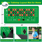 Roulette Mat Tabletop Felt Layout Set Rubber Roulette Wheel Table Cover Craps Ma