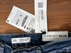 Zara Girls Blue Denim Flare Leg Jeans Button-fly Regular Fit Pockets 13-14y