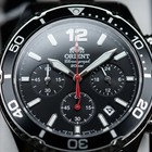 Orient Men Mako Solar Chronograph Sport Quartz Watch Waterproof Luminous
