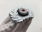 Wwii Ww2 German Army Panzer Uniform Wreath Cockade Visor Cap Badge Silver