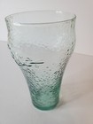 Vintage 16 Oz Coca-cola Glass Pebbled Dimpled Textured Georgia Green Coke