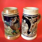 German Beer Steins Mugs Thewalt And Other 4 1 2  Lot Of 2