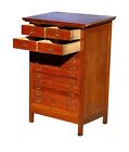 Antique Oak 13 Drawer Flat File Cabinet   Map Filing Cabinet