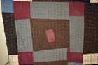 Folky Vintage 1920 s Ohio Amish Diamond In A Square Antique Crazy Quilt 