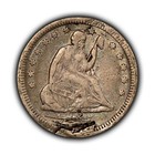 Love Token Intricate Script On 25c Seated Liberty Silver Quarter - Sku-z4936