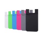 Adhesive Silicone Credit Card Pocket Sticker Pouch Holder Case For Cell Phone