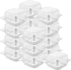 100 Count Clear Plastic Hinged Take Out Containers Clamshell Takeout Tray Food