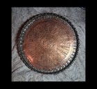 Vintage 25  Copper  Islamic Hanging Platter Tray Arabic Persian Engravings 