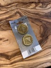 Vintage New Gold Tone Buttons Pair