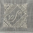 Embroidered Heirloom Monogram Wedding Handkerchief Bride Cottagecore Dainty