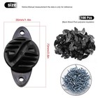 Eatakward 100 Pcs Electric Fence Insulator With Screws  Black Wood Post   