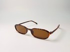 Vintage Oval Sunglasses Tortoise Frame Brown Lenses Y2k Retro Narrow Shades 90s 