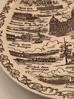 Vernon Kilns Souvenir Song Of Iowa Plate Brown Transfer 10 1 2 