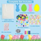 Hejvulkan Personalized Easter Canvas Tote Bags  Diy White 