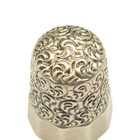 Antique Sterling Silver Rosette Knurled Thimble Simon Brothers C 1890s Sz 10