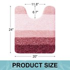 Arotive Microfiber Bathroom Rugs  Shaggy Soft And Absorbent Contour Toilet Rugs 